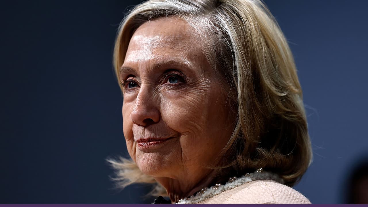 Hillary Clinton closeup portrait smiling