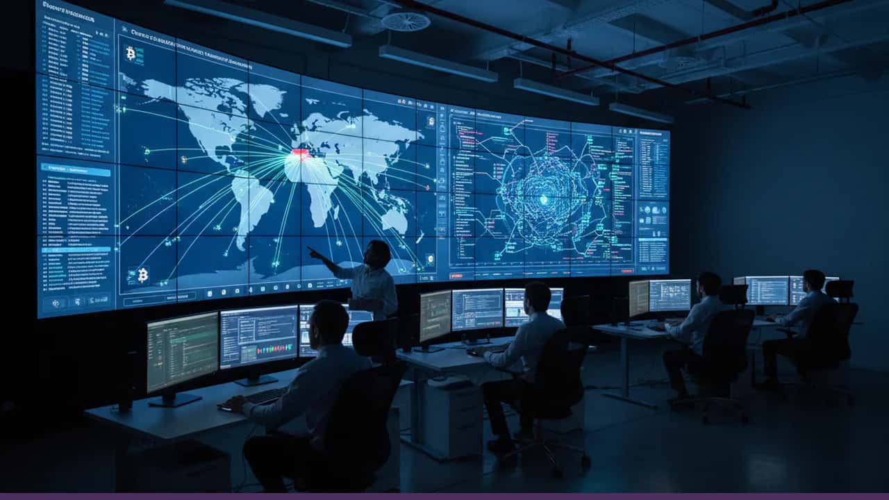 A person explaining some information regarding geographical topic to their team